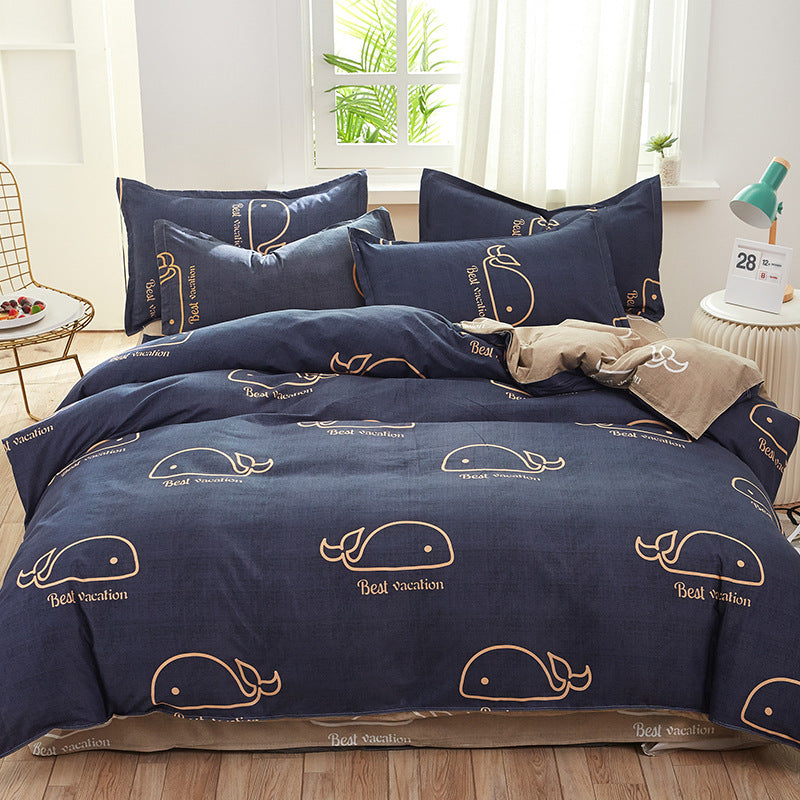 Student Dormitory Single Duvet Cover Set - Autumn & Winter Bedding