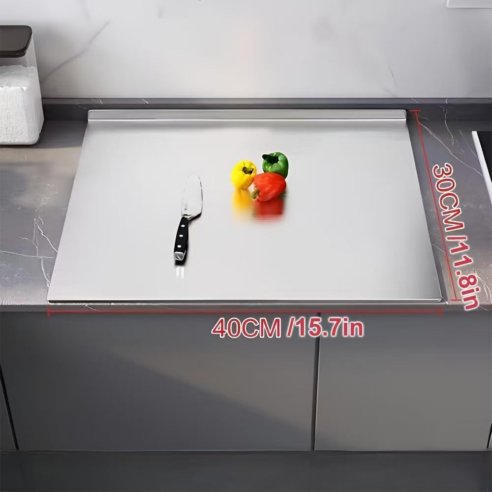 Stainless Steel Cutting Board 40x30cm, Rust-Resistant Kitchen Prep Surface