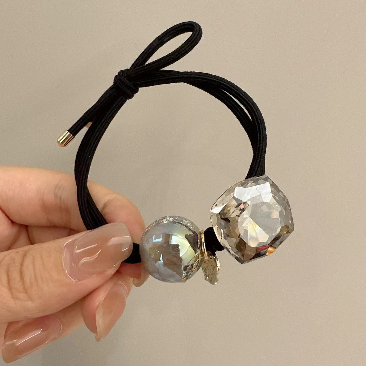 Rubber Band Hair Ties with Beads – Multiple Styles