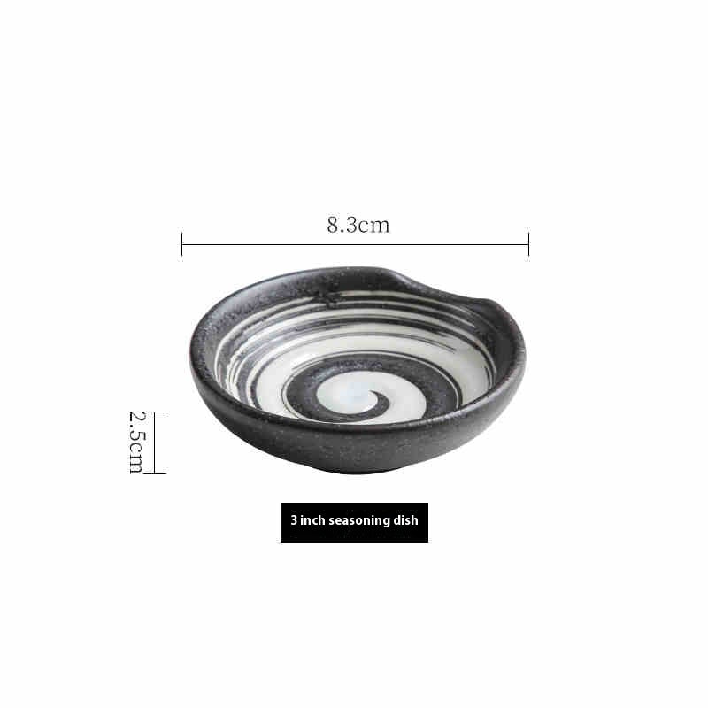 Ceramic Condiment Saucer Dish Set for Kitchen & Dining