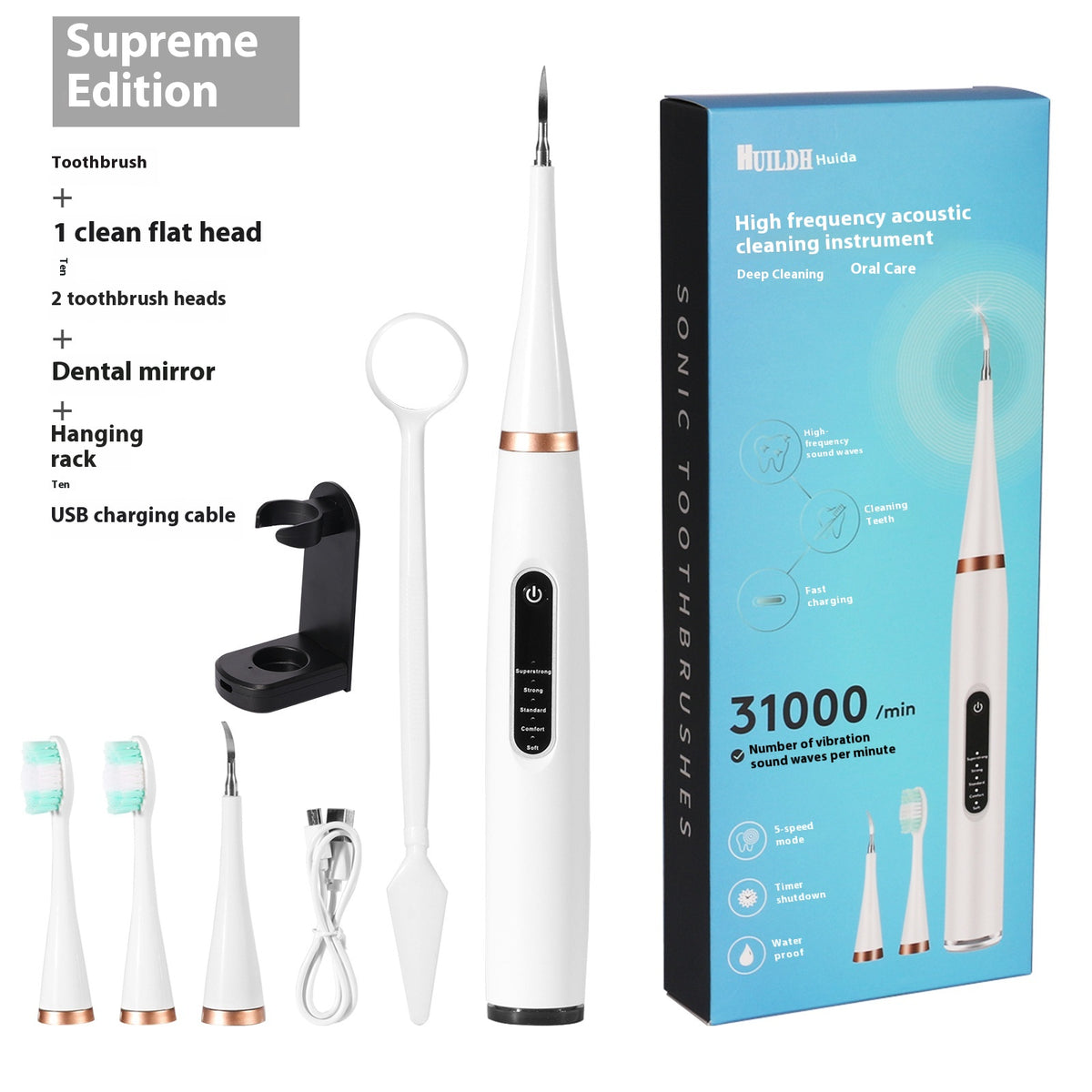 Electric Toothbrush Cleaner and Oral Care Device - Multiple Colors