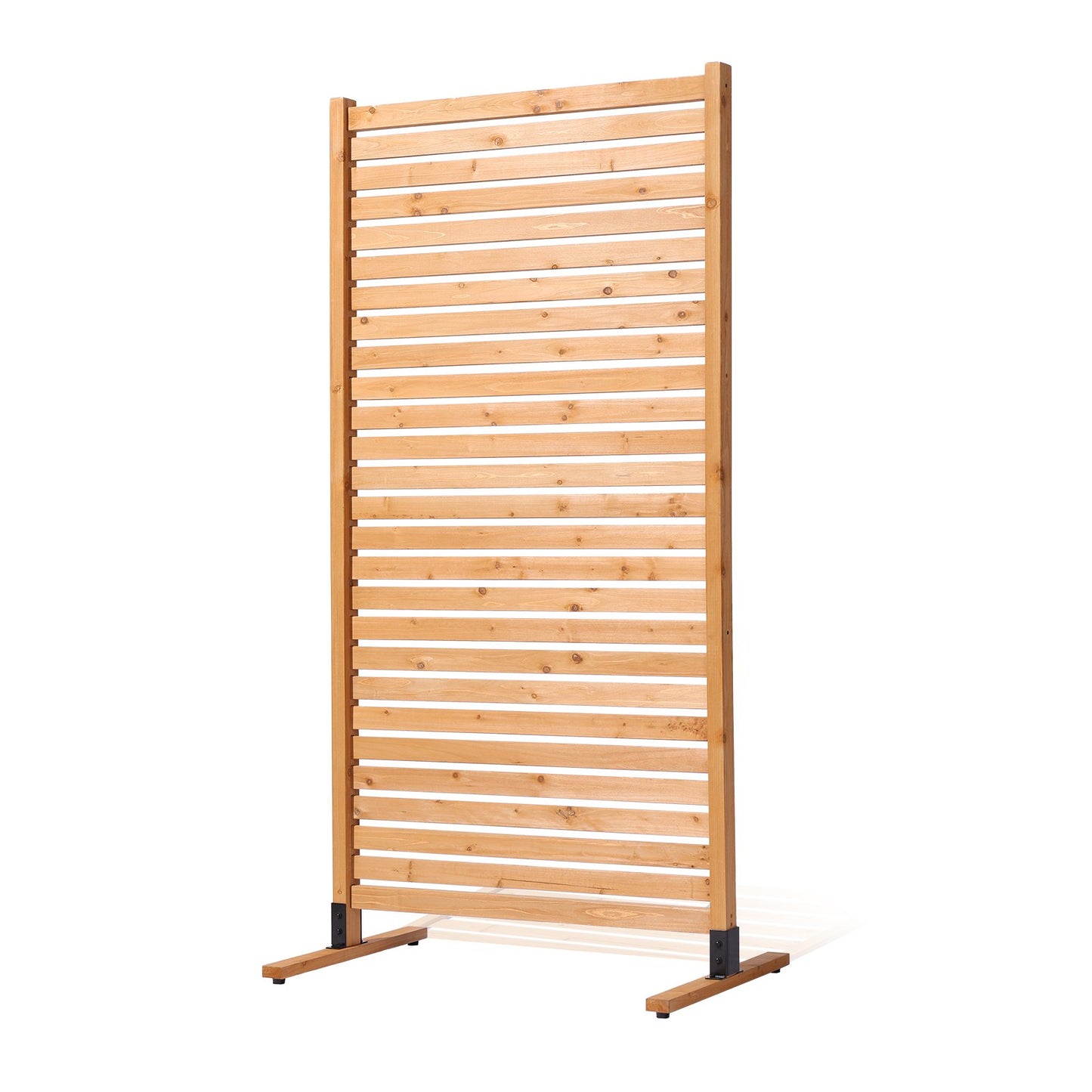 Wooden Privacy Screen 36x76 Inches Outdoor Freestanding Garden Divider Natural Finish
