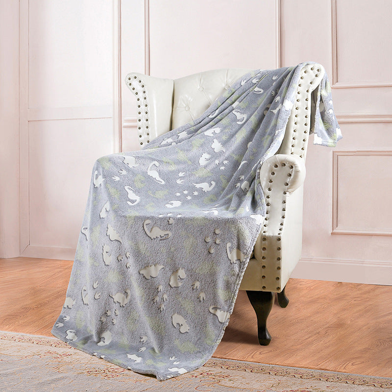 Double Sided Flannel Glow-in-the-Dark Blanket Fluorescent Bedding Set - Multiple Colors