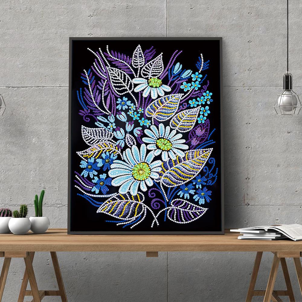 Diamond Painting Kit Flower Shape 30x30cm Cross Stitch Home Decor