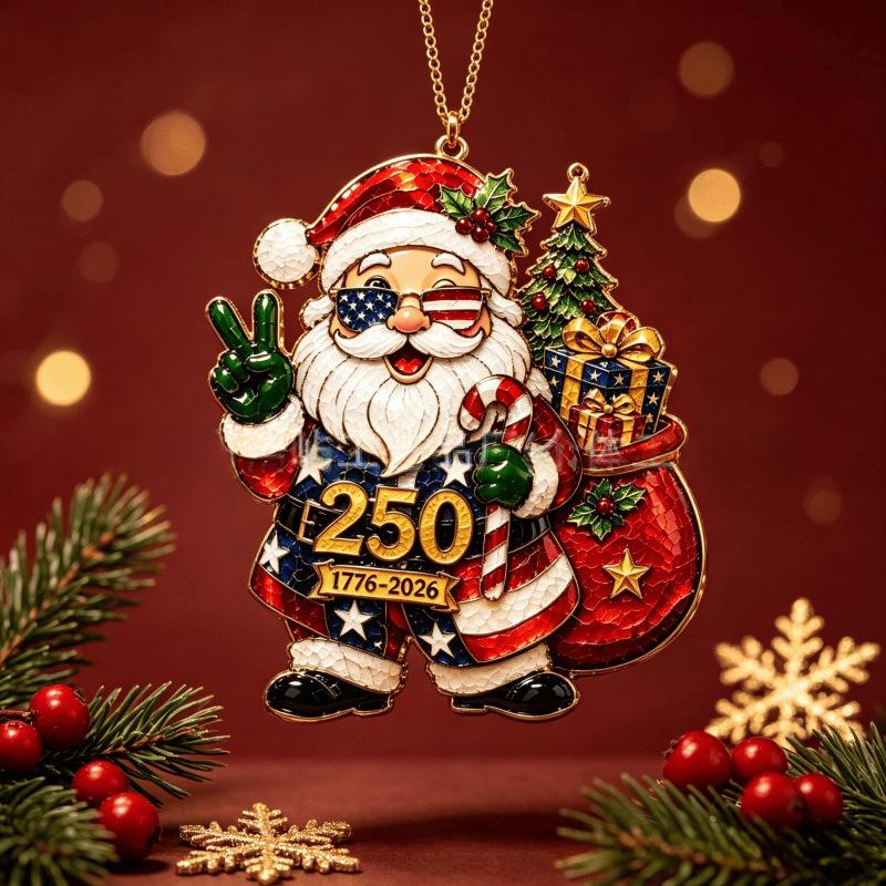Christmas Tree Acrylic Craft Pendant - Holiday Home Decor Ornament