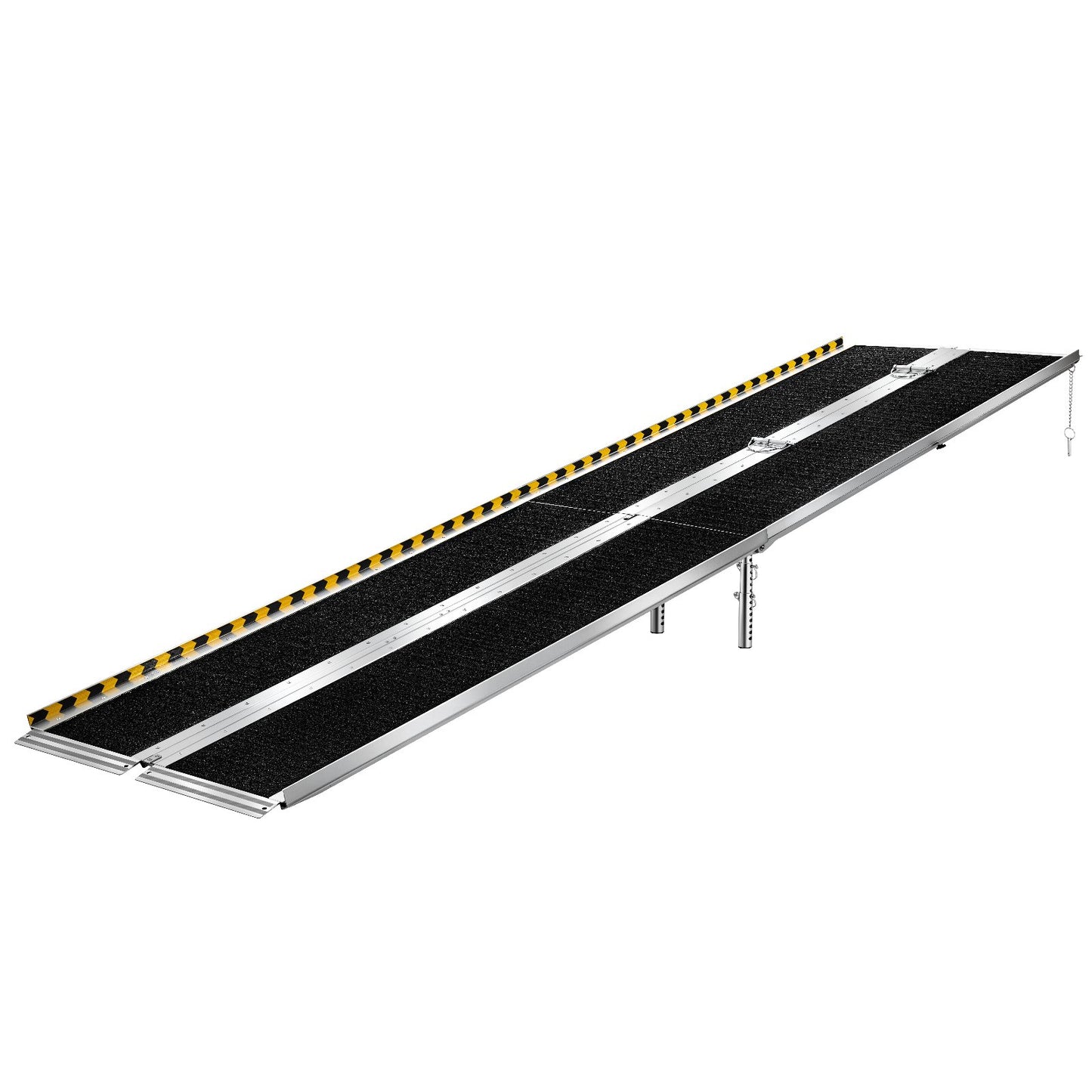 10FT Non-Slip Aluminum Folding Wheelchair Ramp - Heavy Duty Handicap Entry