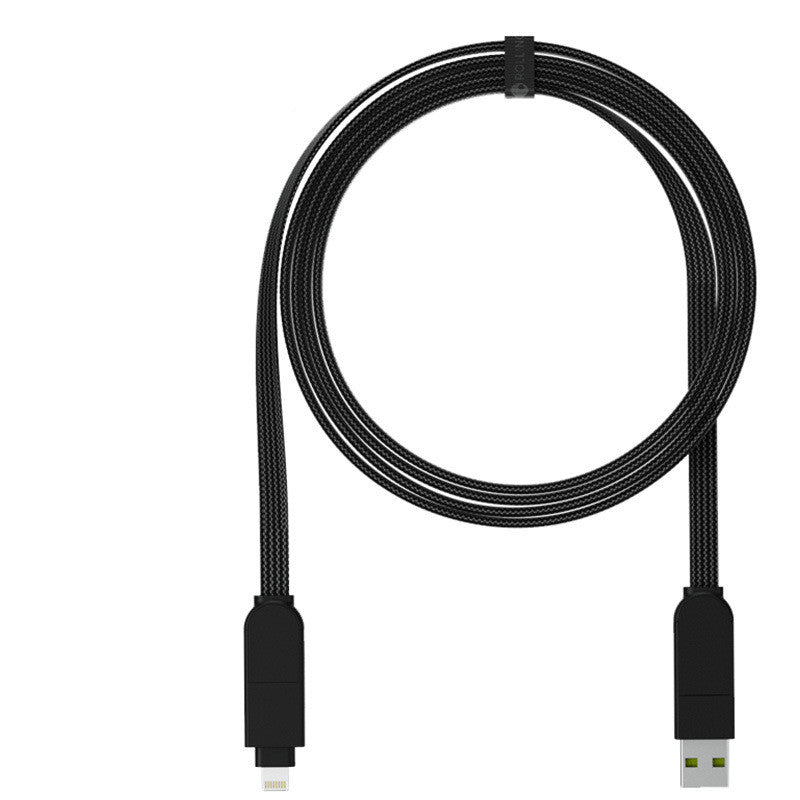 6-in-1 Portable Data Cable Keychain with 100W PD Charging & Sync