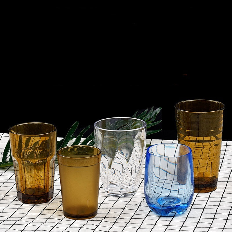 Acrylic Water Cup for Home & Kitchen, Transparent Drinking Glass, Blue