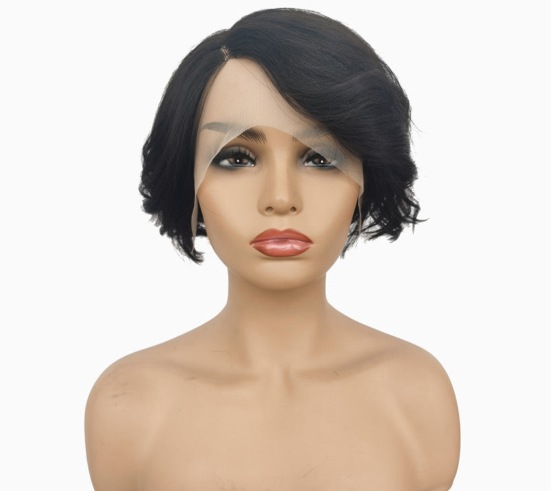 Real Hair Lace Wig for Women - Short Hair, Dyeable