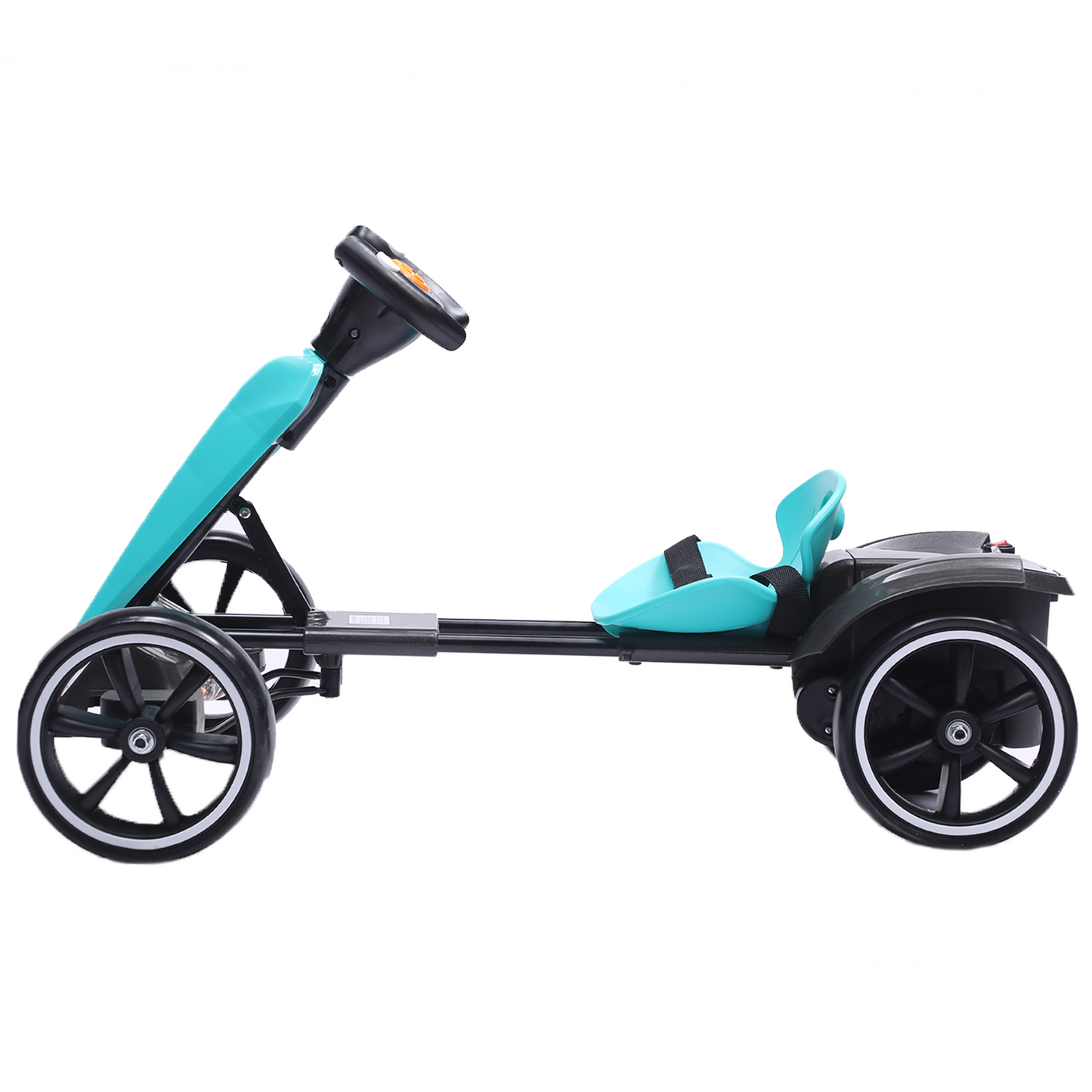 12V Electric Kids Pedal Go Kart with Adjustable Seat - Light Blue