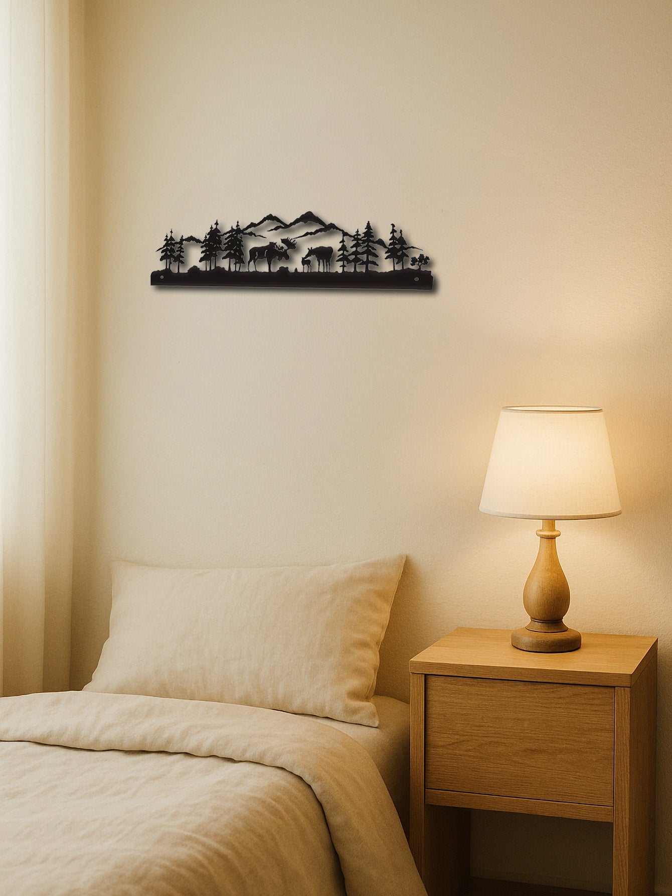 Handcrafted Rustic Metal Moose Wall Art Sculpture