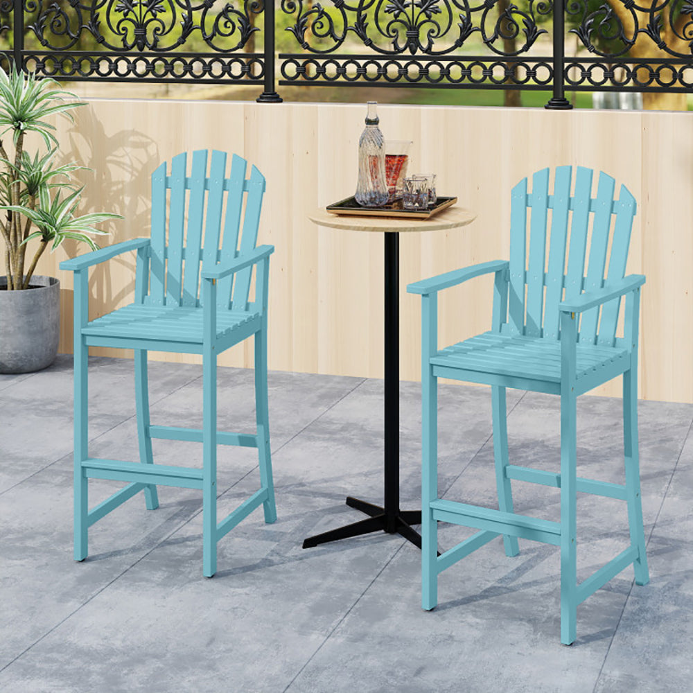 Tall Adirondack Chair With Armrests And Footrest Acacia Wood For Deck