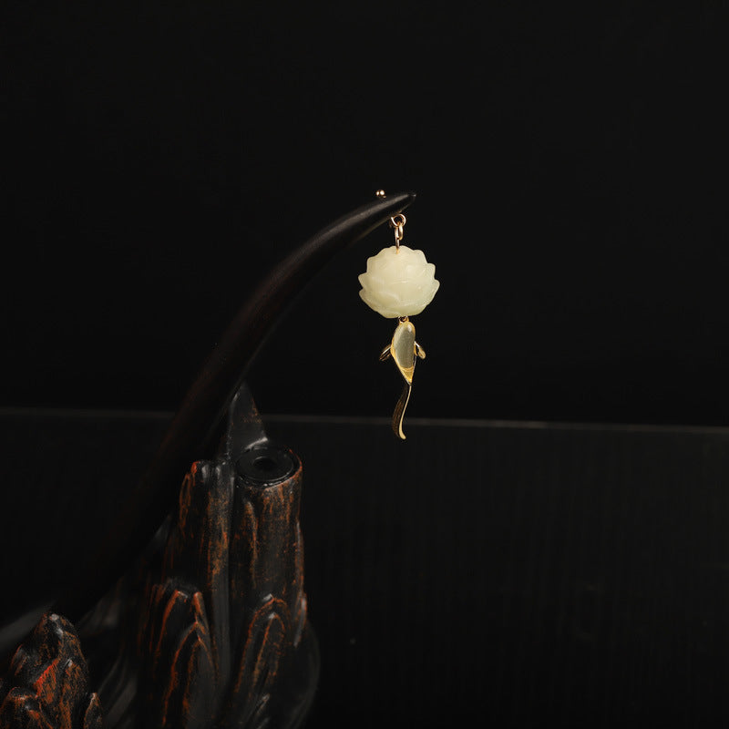 Vintage Wood Hairpin Linden Blossom