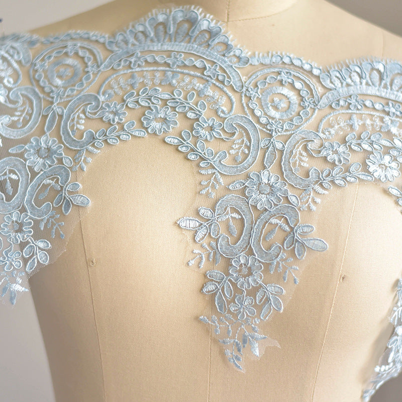 Wedding Lace Embroidery Sequin Fabric Accessories for DIY Crafts