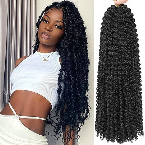 European & American Water Ripple Crochet Wig - Synthetic Double Strand Hair