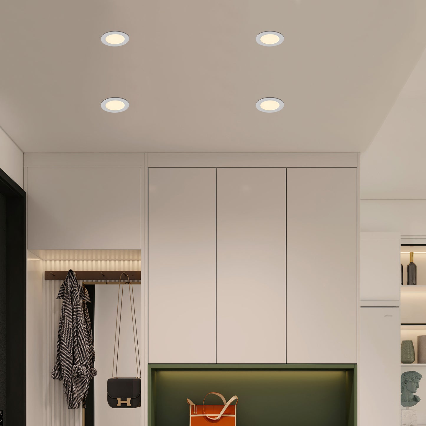 4-Inch Ultra-Thin LED Recessed Ceiling Light - 12-Pack, Dimmable Color Changing