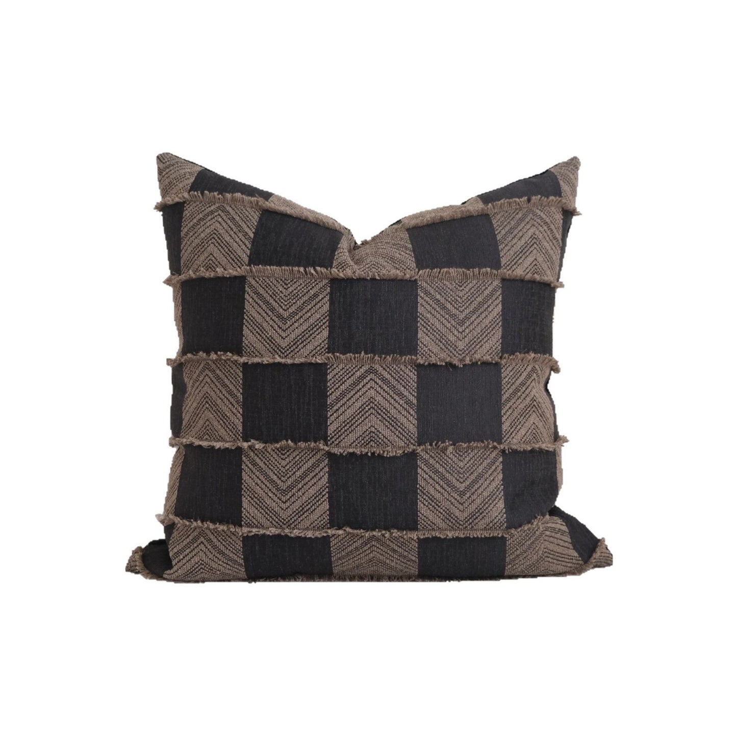 Geometric Pattern Pillowcase with Tassels for Sofa & Home Decor