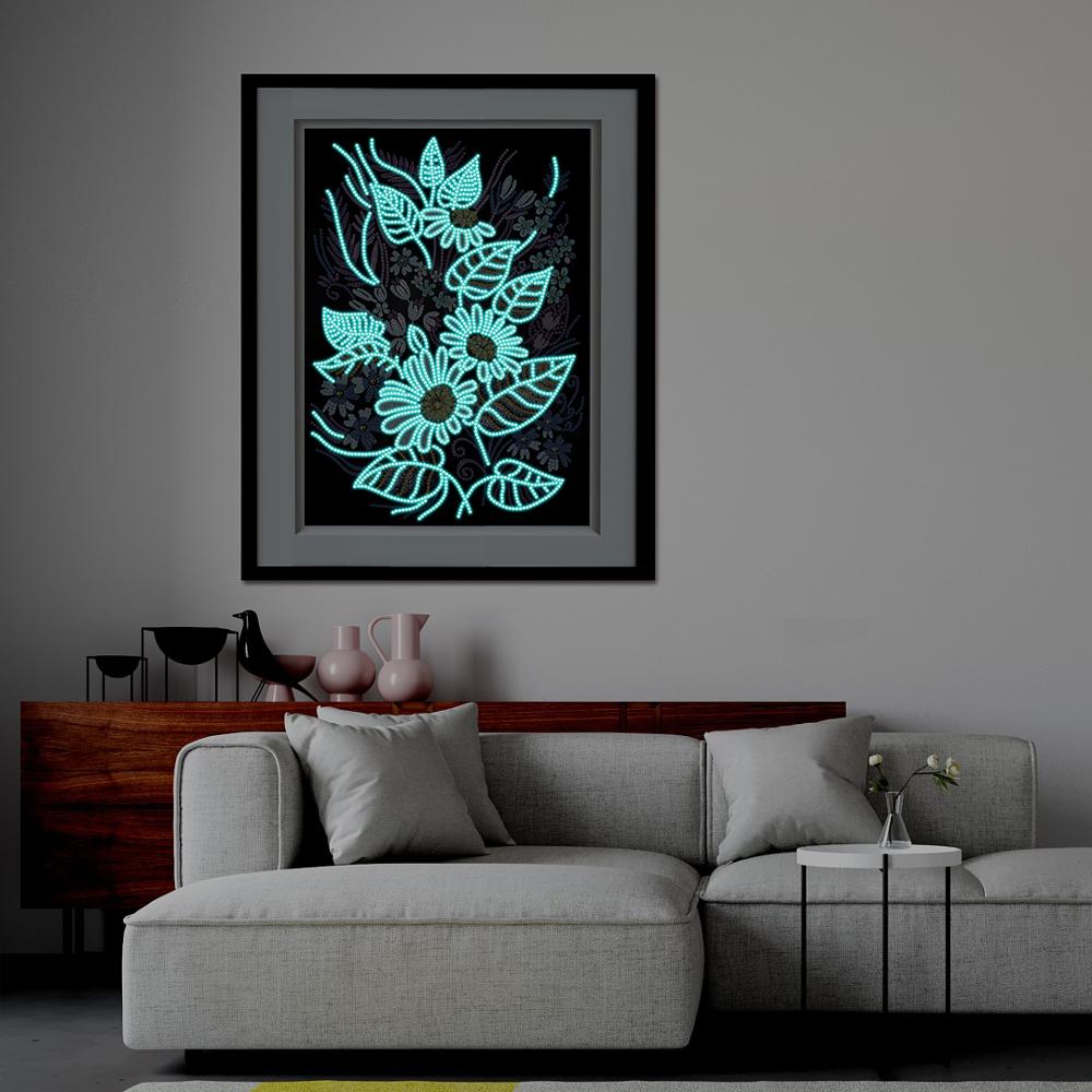 Diamond Painting Kit Flower Shape 30x30cm Cross Stitch Home Decor