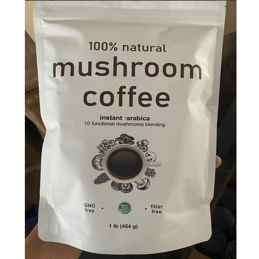 10-in-1 Mushroom Coffee Blend, Arabica Instant Powder with Functional Mushrooms