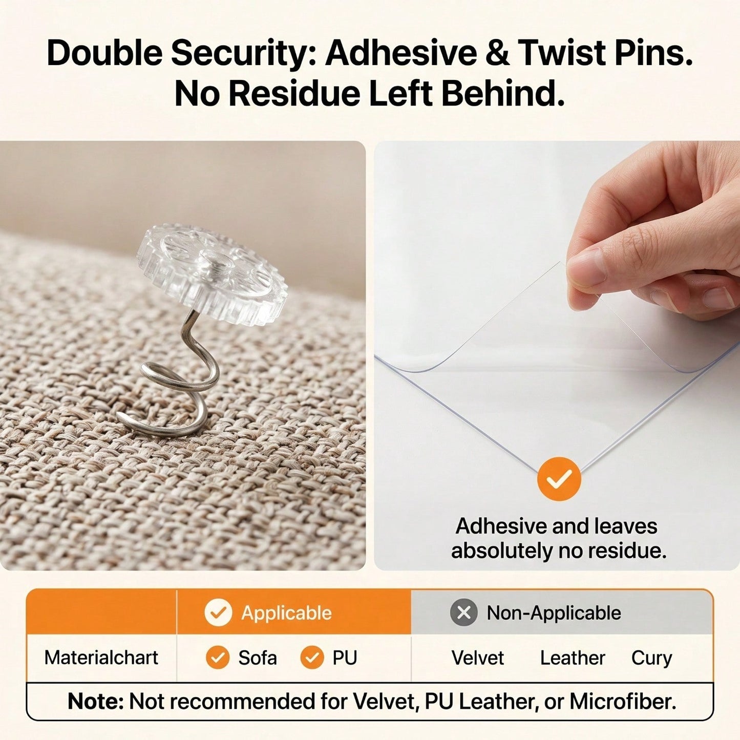 Cat Scratch Furniture Protector Set - Clear Anti-Scratch Sheets for Sofa, Door, Bed, Table, Cabinet