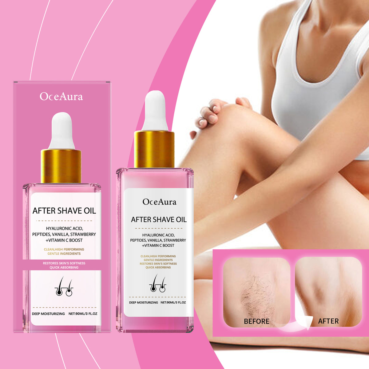 Strawberry Hair Removal & Shaving Care Oil - 90ml