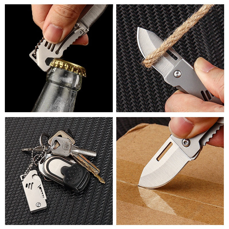 Portable Folding Knife with D2 Steel Blade - Compact Locking Pocket Tool