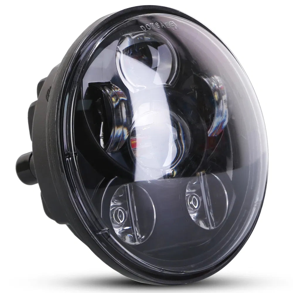 5.75-Inch LED Motorcycle Headlight - High/Low Beam, Black
