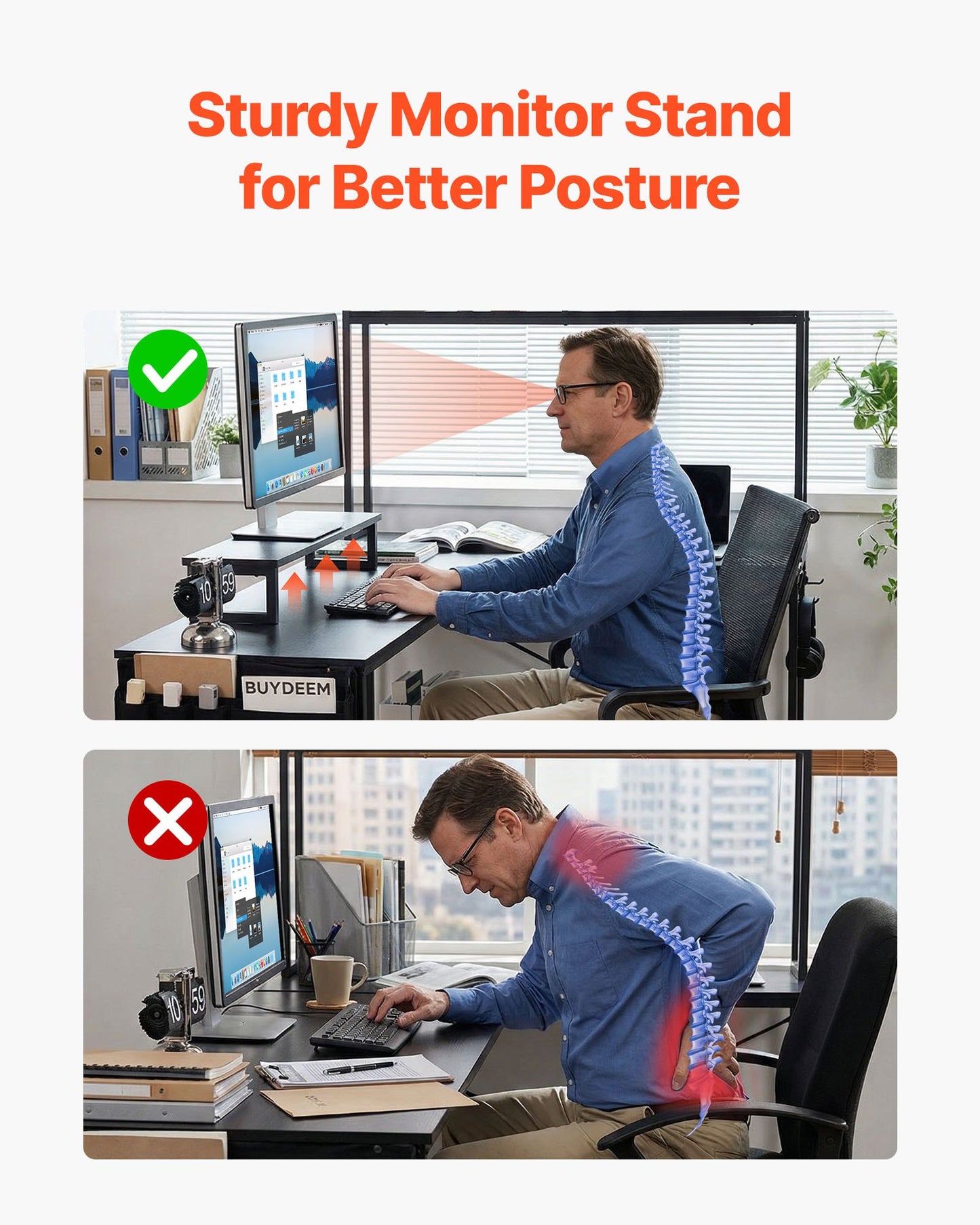 Reversible L-Shaped Computer Desk with Monitor Stand & CPU Holder - 67 Inch Home Office Gaming Desk