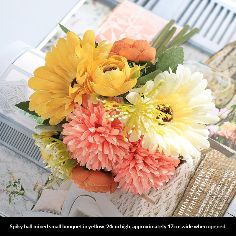Artificial Flower Bouquet for Home & Garden - Handmade Silk Flowers in Multiple Colors