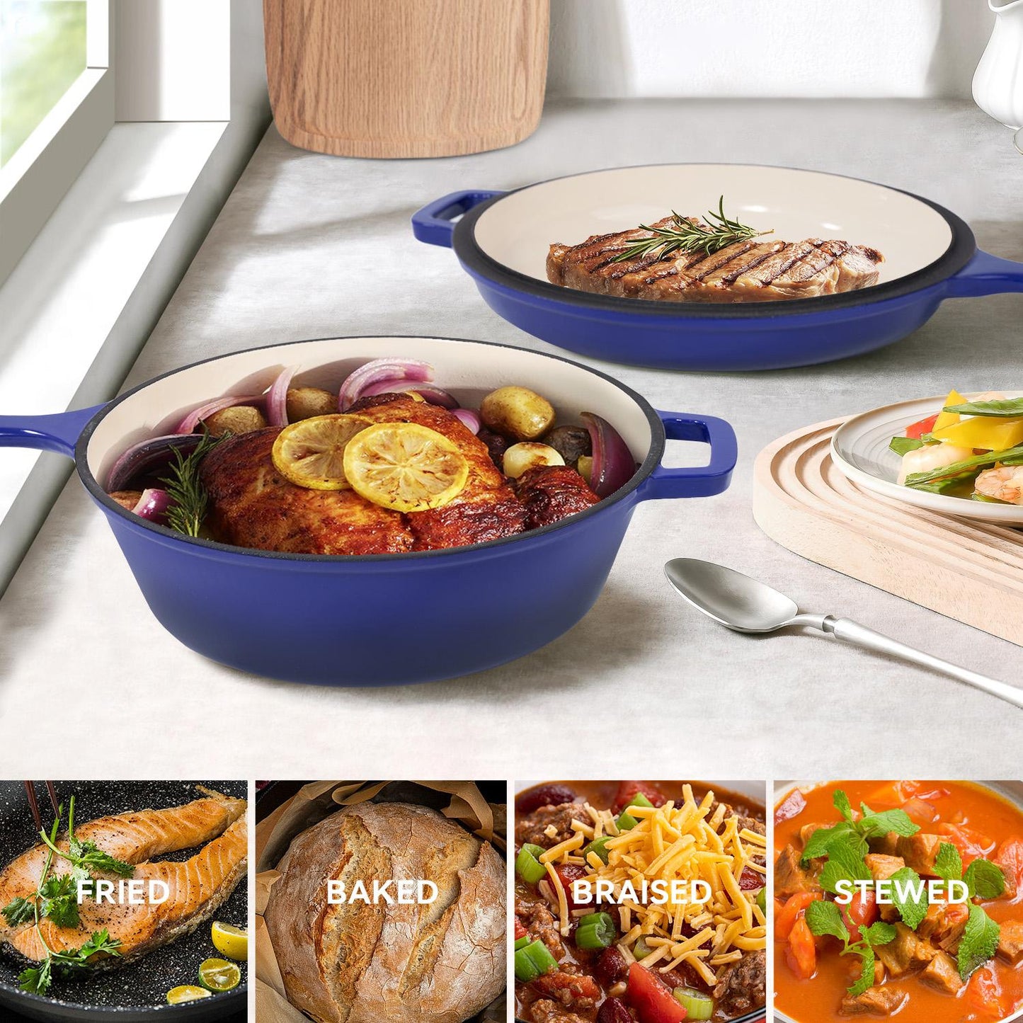 A Cast-iron Soup Pot With Lid Safe, Reliable, And Designed To