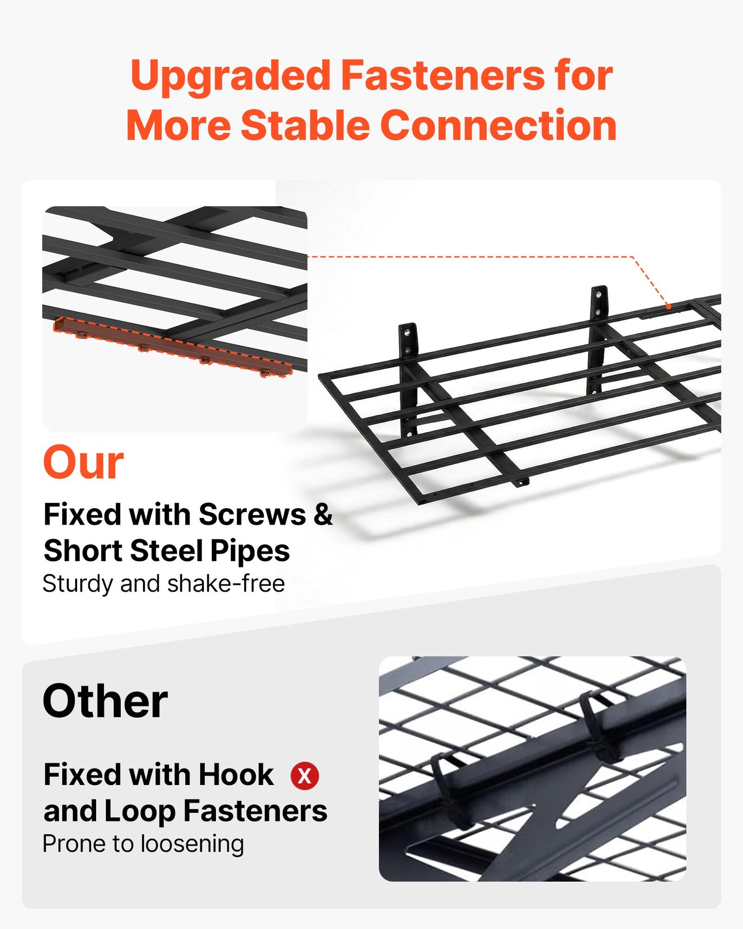 Heavy Duty Wall Garage Shelving Set - 2 Pack 24x72 Inch Steel Wall Mounted Storage Racks - Black