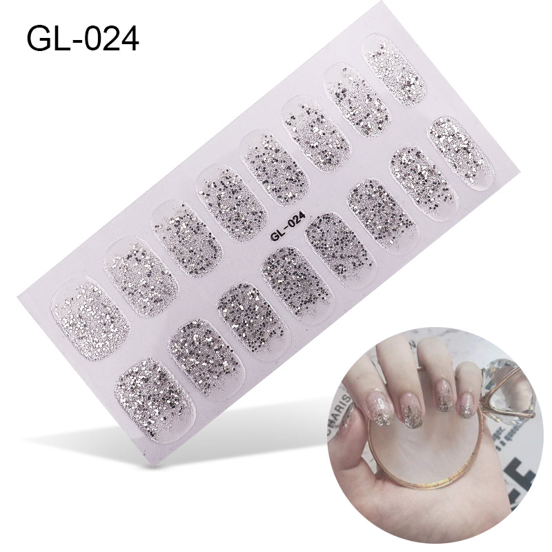Laser Letters Nail Stickers Color Oil Film for Nail Art - Multiple Styles