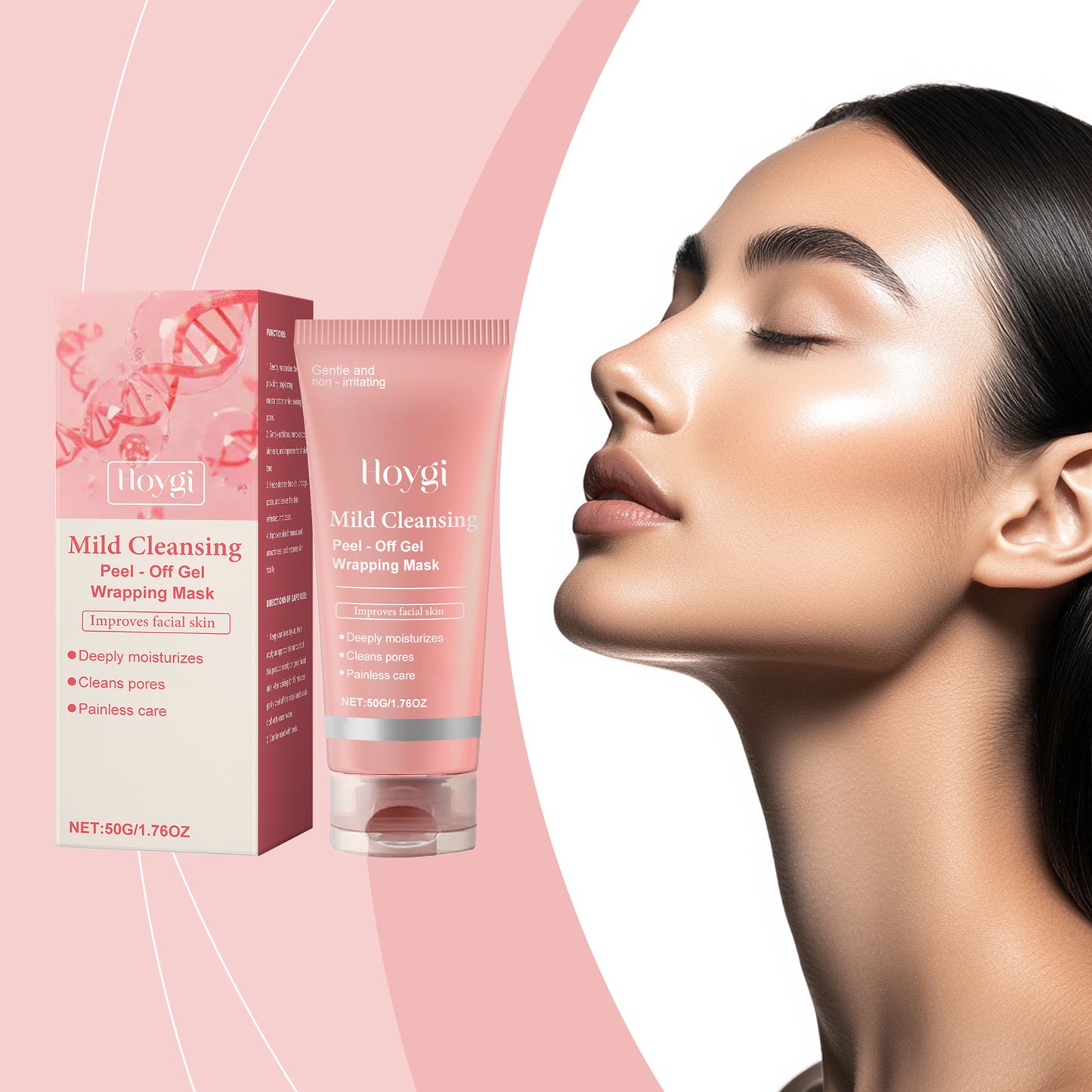 Moisturizing Peel-Off Facial Mask for Brightening and Pore Cleansing