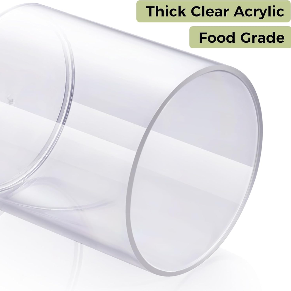 4-Pack Clear Acrylic Qtip Holder Dispenser Set - Bathroom Storage