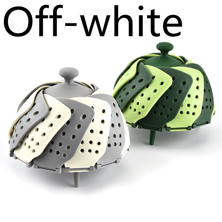 Foldable Plastic Fruit Basket with Handle for Kitchen Storage