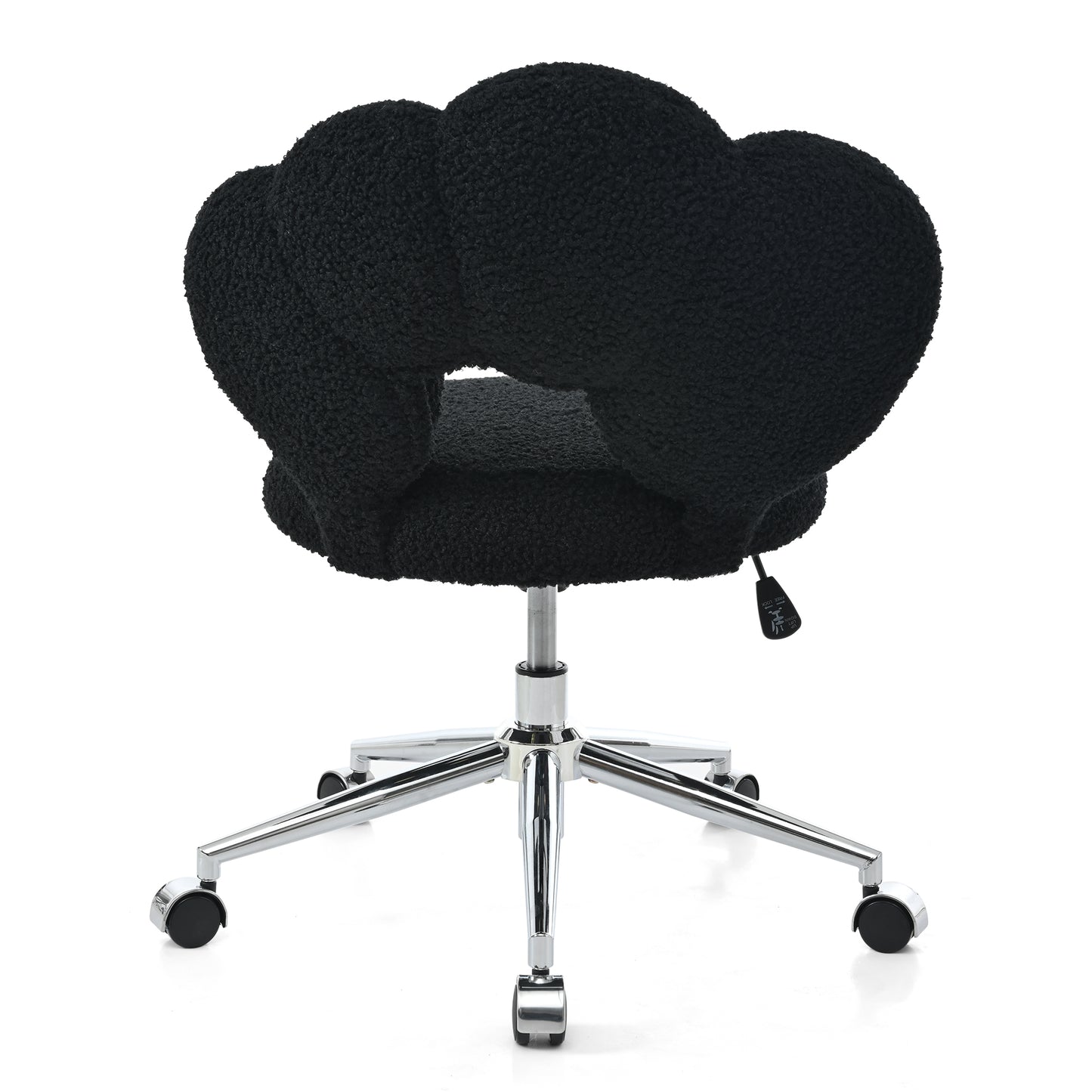 Adjustable Black Chair with 360-Degree Rotation & Foam Cushion