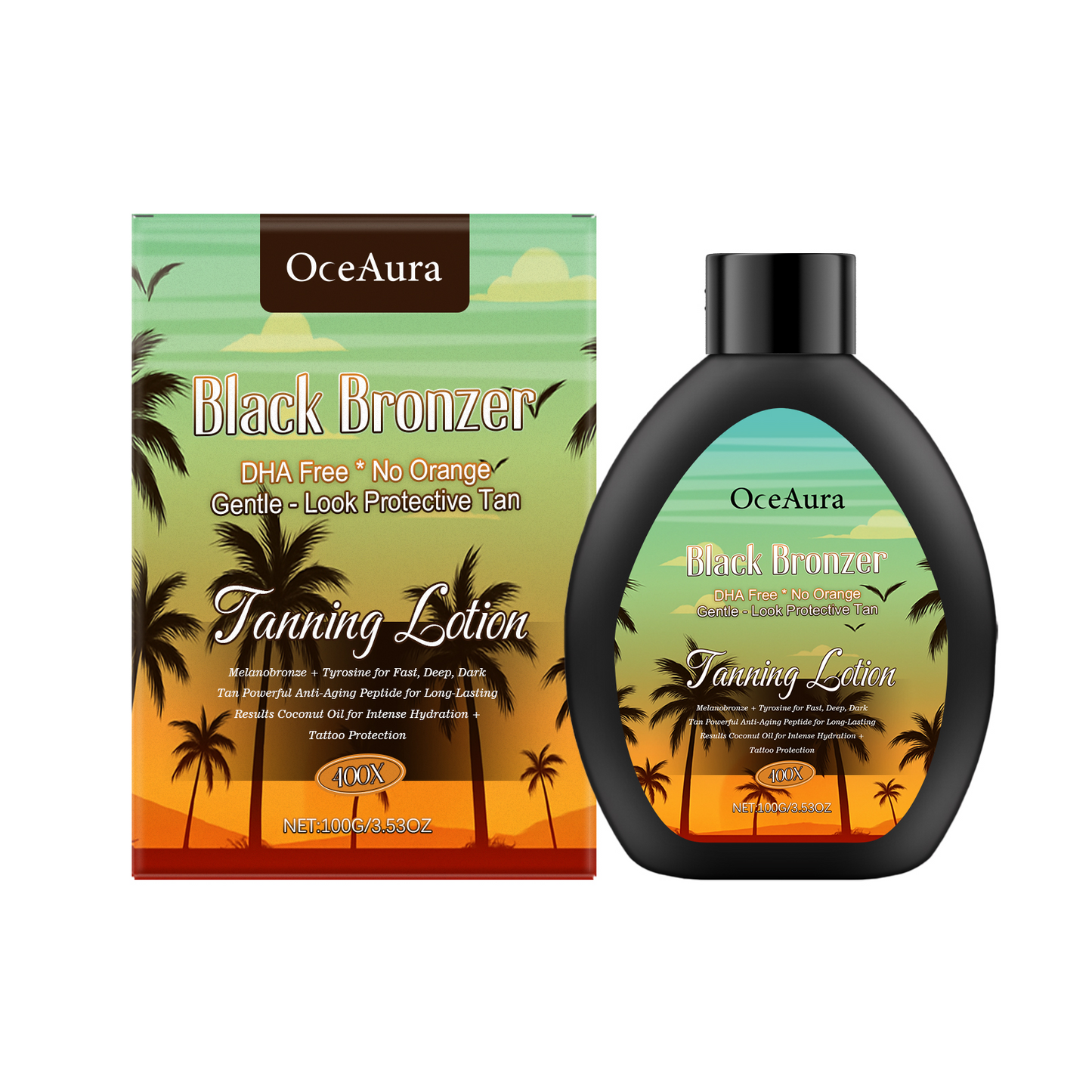 Coconut Tanning Lotion - Moisturizing Darkening Body Care 100g