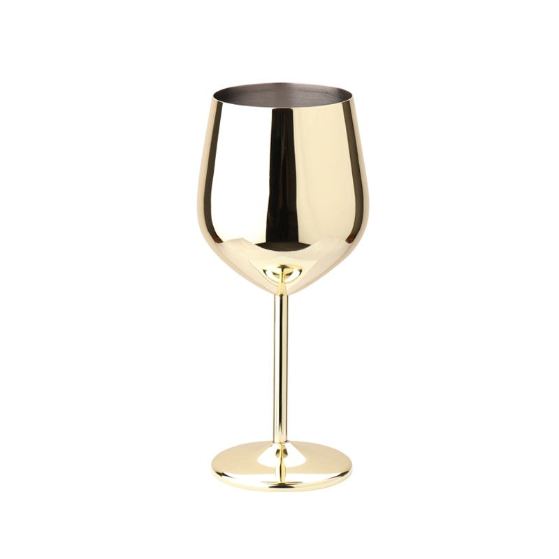 500ml High-Leg Drop-Resistant Copper Plated Wine Glass - European Style