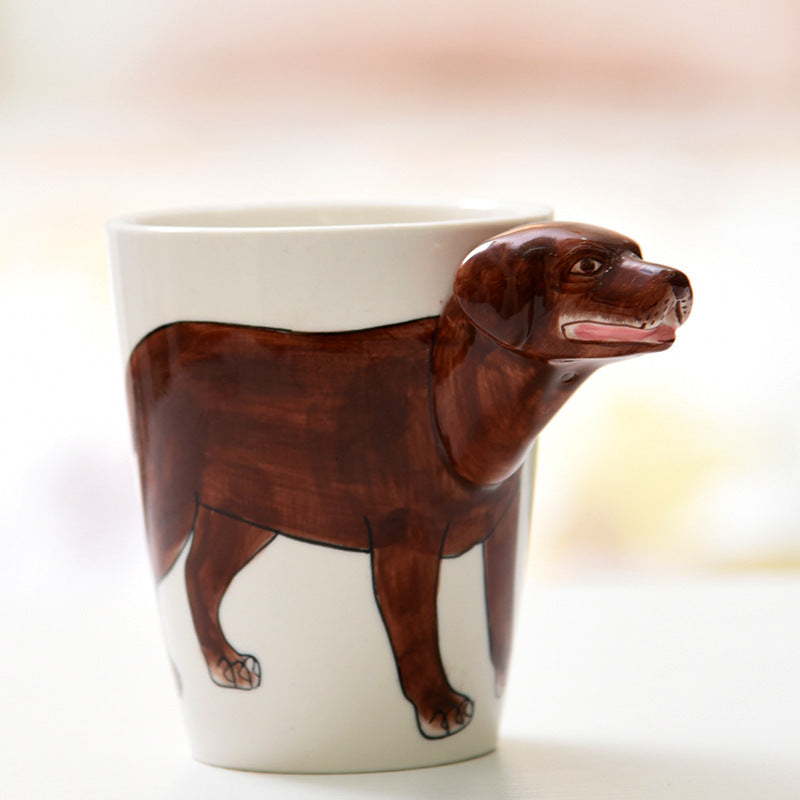 3D Animal Ceramic Mug Hand Drawn Customizable Drinkware 400ml