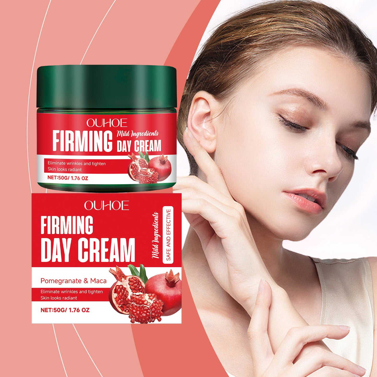 Moisturizing Face Cream with Pomegranate & Vitamin E - Multiple Sizes