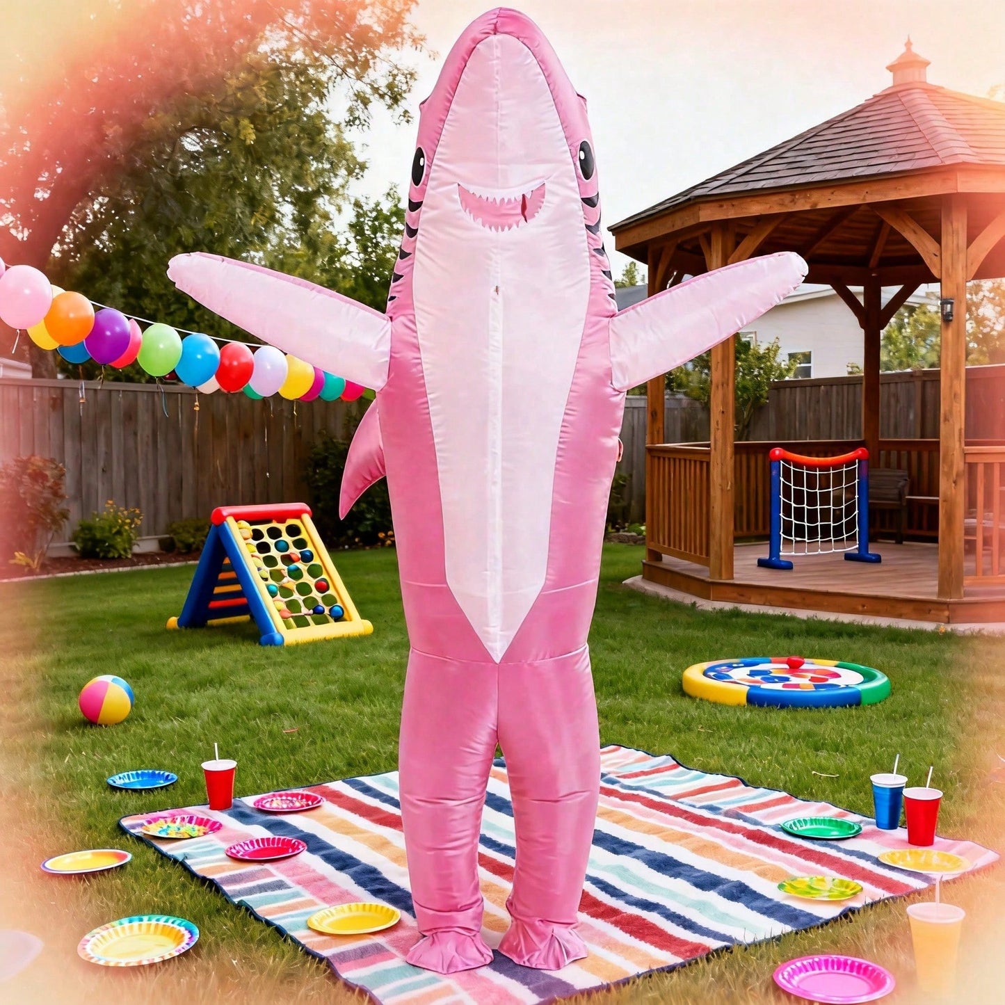 Shark Inflatable Costume for Adults - Funny Party Outfit