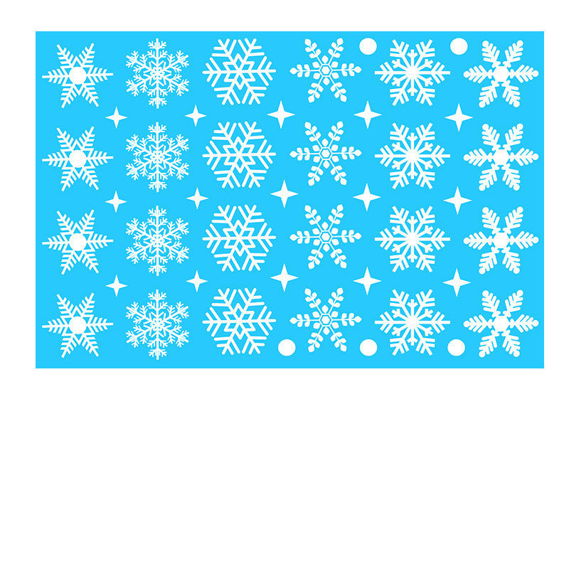 Christmas Wall Stickers Snowflakes Decoration PVC Waterproof Decals