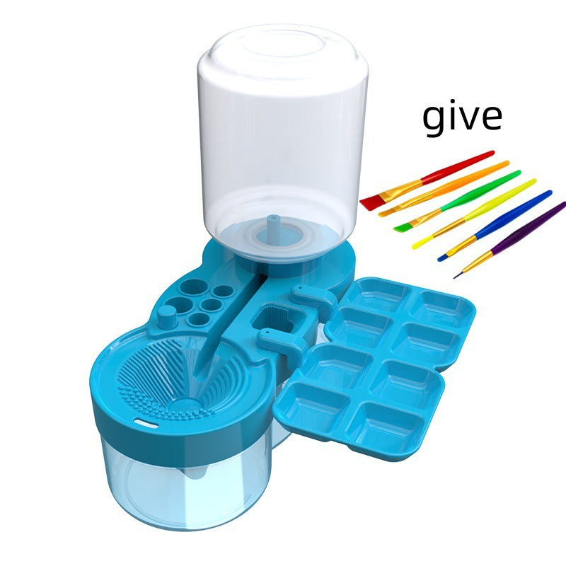 Automatic Water Brush with Drainage Cleaner for Art and Home Use