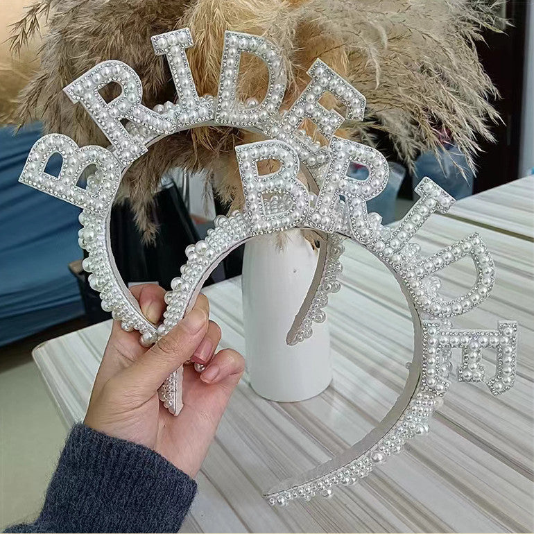 Vintage Pearl Bridal Headband Hair Ornament
