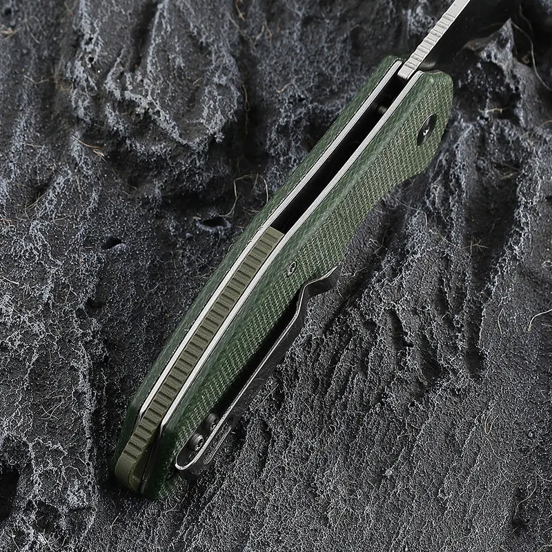 Folding Knife with G10 Handle - 14C28N Steel Outdoor Tool