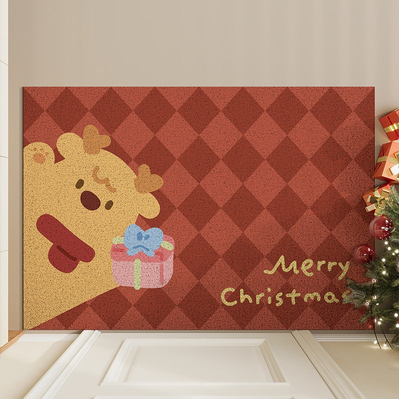 Christmas Door Mat - Mud Earth Removing Decorative Entrance Rug