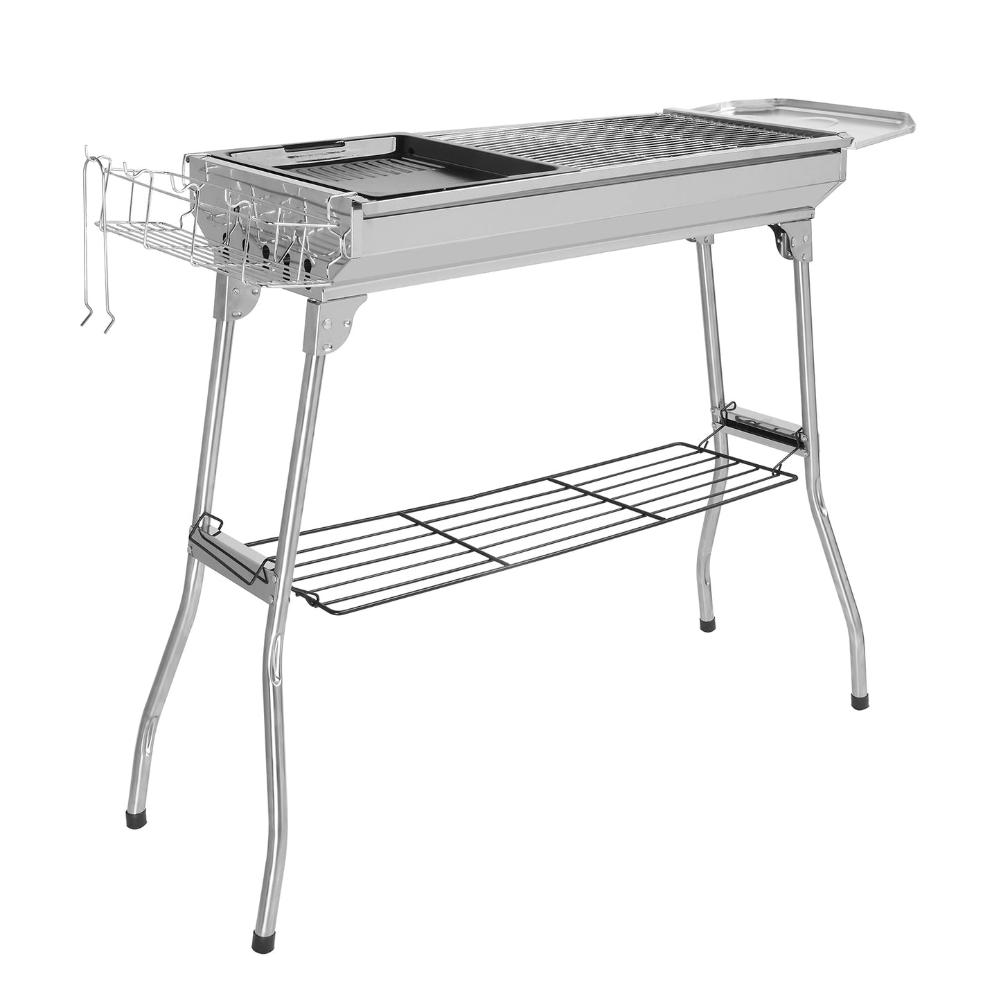 Portable Stainless Steel Barbecue Grill - 100x31x71cm