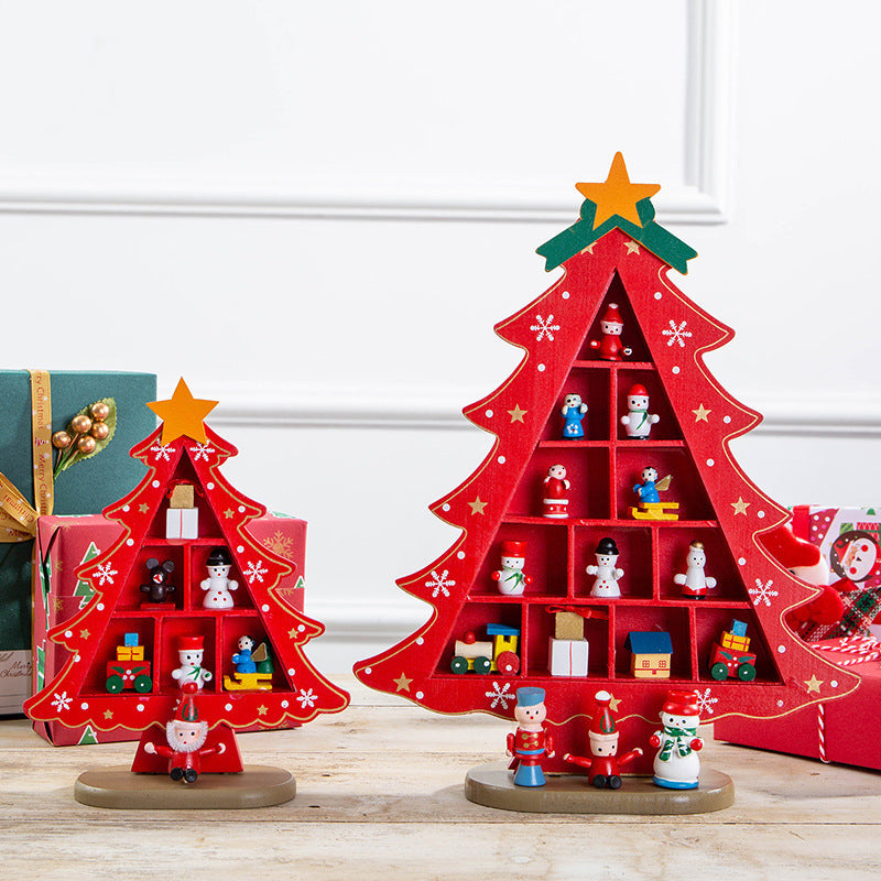 Mini 3D Wooden Christmas Tree Decorations - DIY Holiday Home Decor