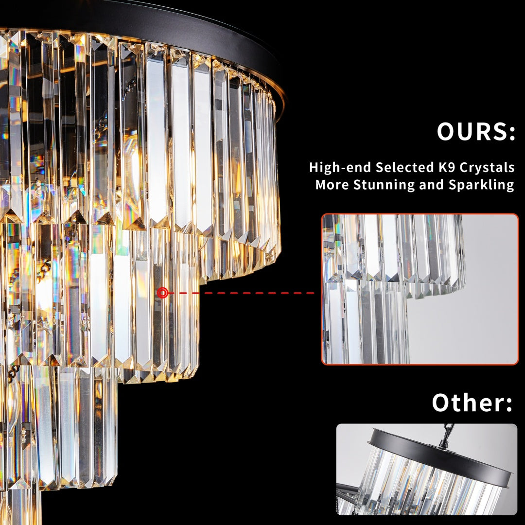 Luxury Crystal Chandelier - 15-Light Pendant Light Fixture