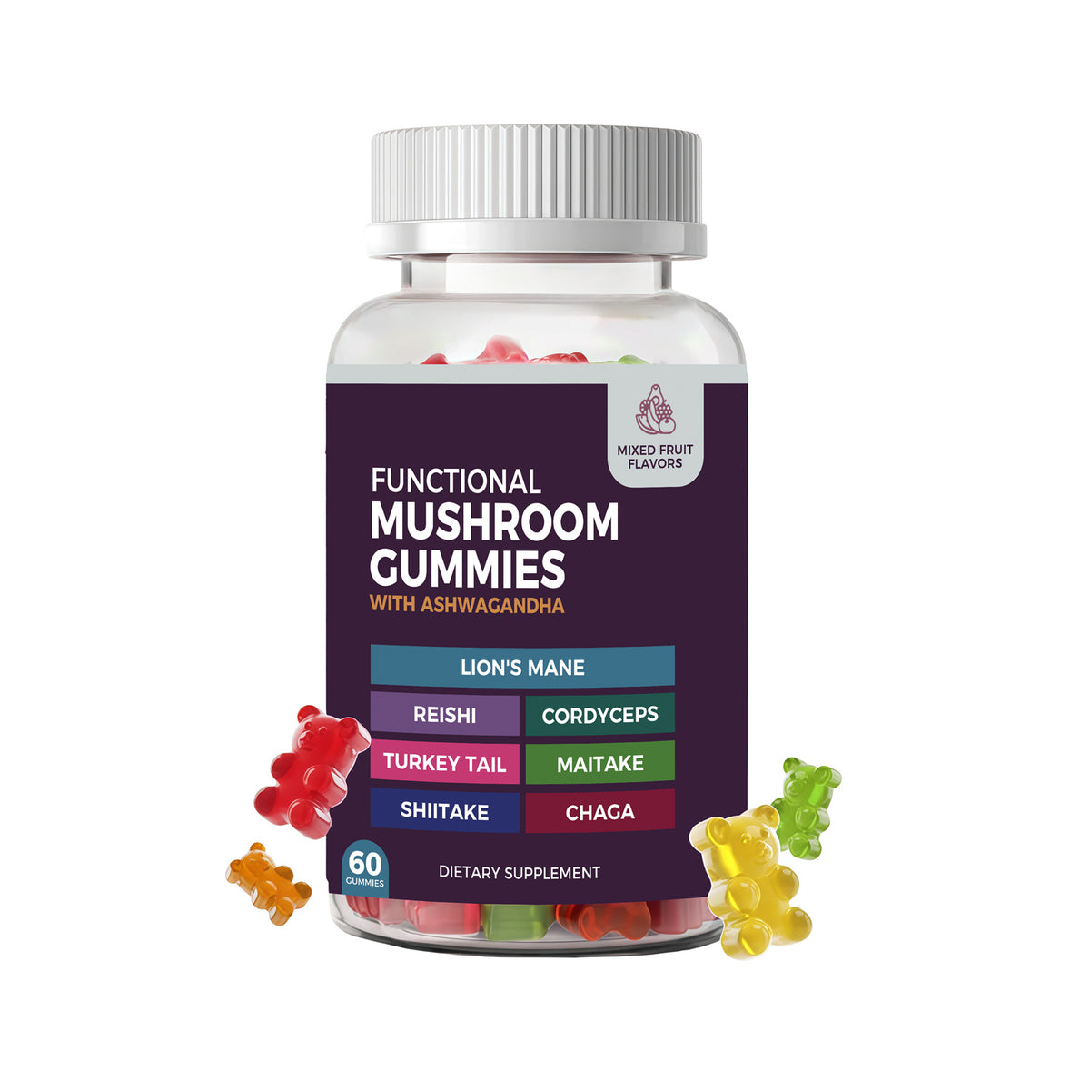 Mushroom & Herb Immune Support Gummies - 60 Count